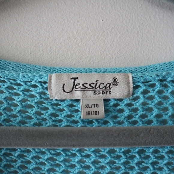 Knit/ Crochet Jessica Bright Blue Top - Picture 5 of 10